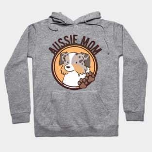 Aussie mom - cute australian shepherd dog illustration Hoodie